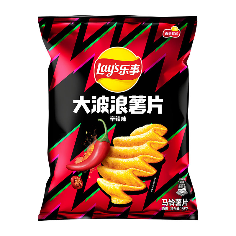 plus会员、需首购:乐事（Lays）大波浪薯片 辛辣味 135克*12件+凑单品 主商品63.