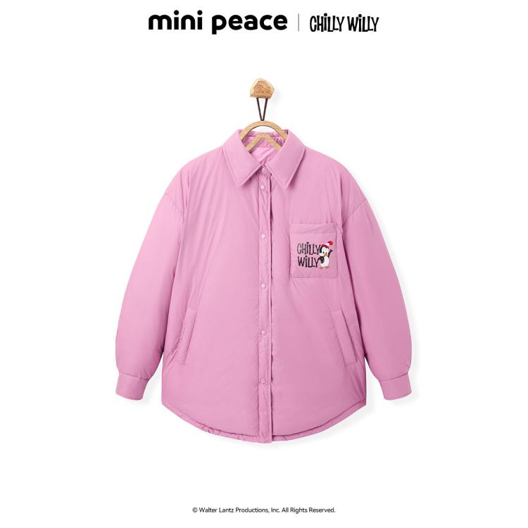 Mini Peace 太平鸟|啄木鸟伍迪联名羽绒衬衫三防亲子款冬装 265元