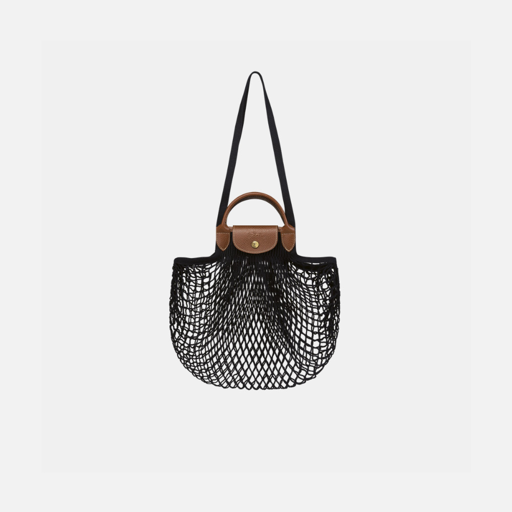 Longchamp Le Pliage Filet L 黑色針織網兜包 $120（約864.54元）
