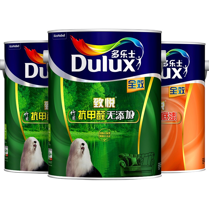 Dulux 多乐士 A740+A748 致悦竹炭抗甲醛墙面漆套装 白色 15L 888.61元