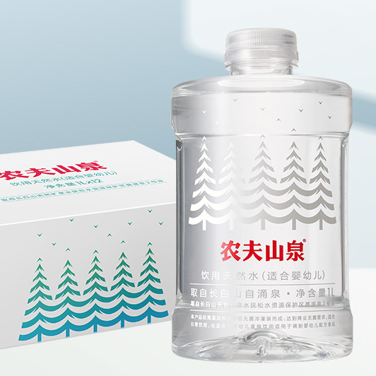 NONGFU SPRING 农夫山泉 饮用水 饮用天然水(适合婴幼儿) 1L*12瓶 整箱装 60.4元（