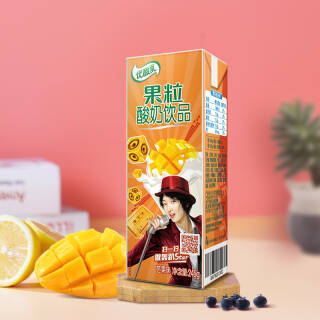 伊利 优酸乳果粒酸奶饮品饮料芒果味245g*12盒/箱(礼盒装) *2件 52.