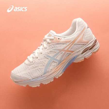 ASICS 亚瑟士 女鞋缓震运动鞋透气跑鞋舒适百搭跑步鞋 GEL-FLUX 4 米色/粉103 37.5