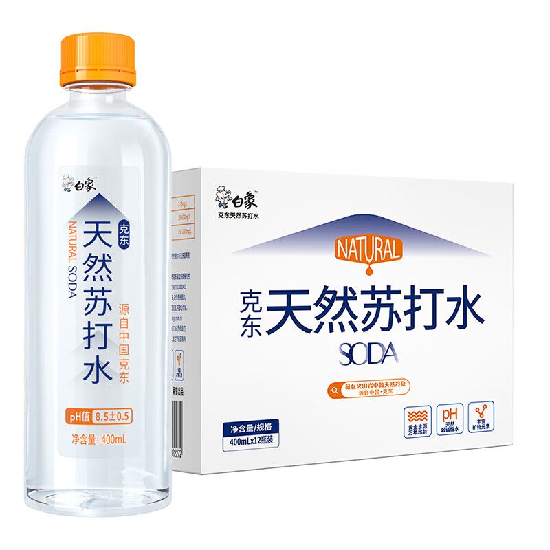 BAIXIANG 白象 天然克东苏打水弱碱性无糖无添加饮用水400ml 30元