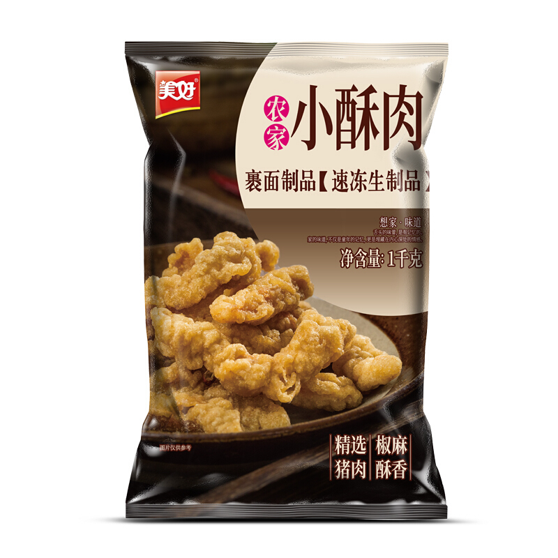 88VIP：美好 农家小酥肉 猪后腿肉 椒麻味1kg 35.58元（需买2件，需用券）