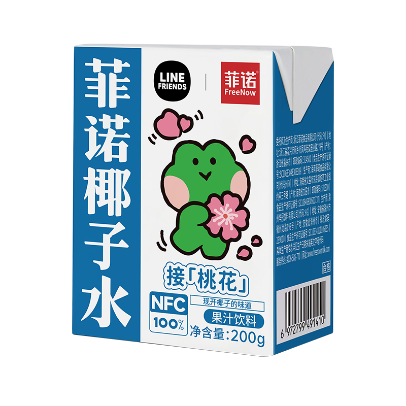 plus会员:菲诺 NFC100﹪椰子水 200g＊24盒 59.06元包邮