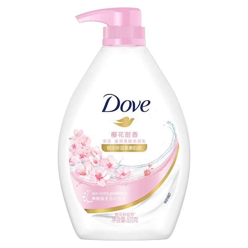 Dove 多芬 樱花甜香沐浴露 520g/瓶*4件 赠400g*2 68元包邮，合17元/件（需用券）