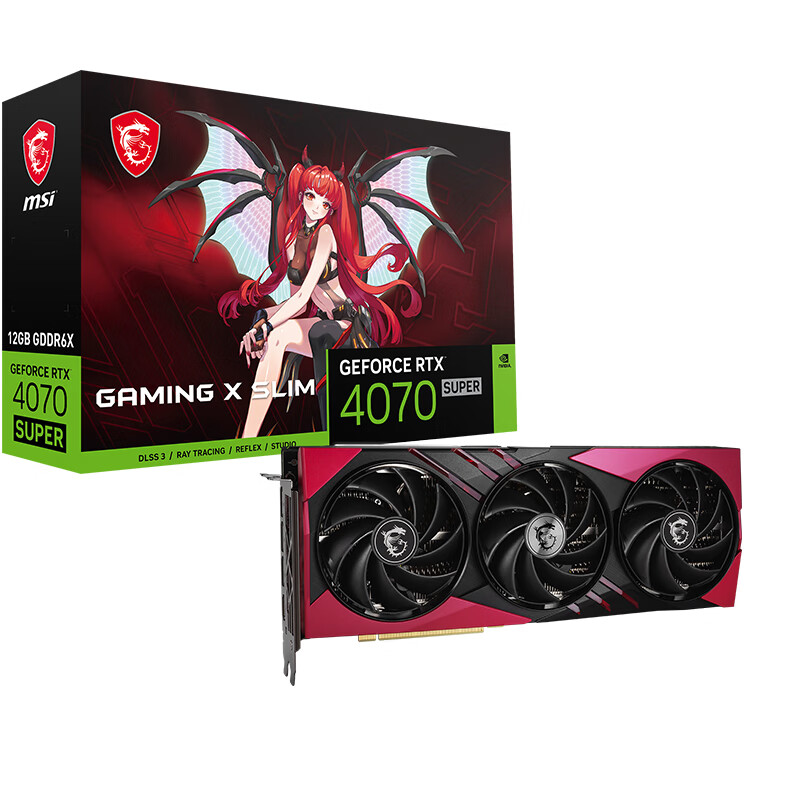 MSI 微星 魔龙姬 GeForce RTX 4070 SUPER GAMING X SLIM MLG 独立显卡 12GB 4729元（需用券