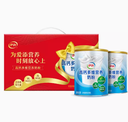 88VIP！yili 伊利 高钙多维营养奶粉高蛋白700g*2罐礼盒装 ￥65.55