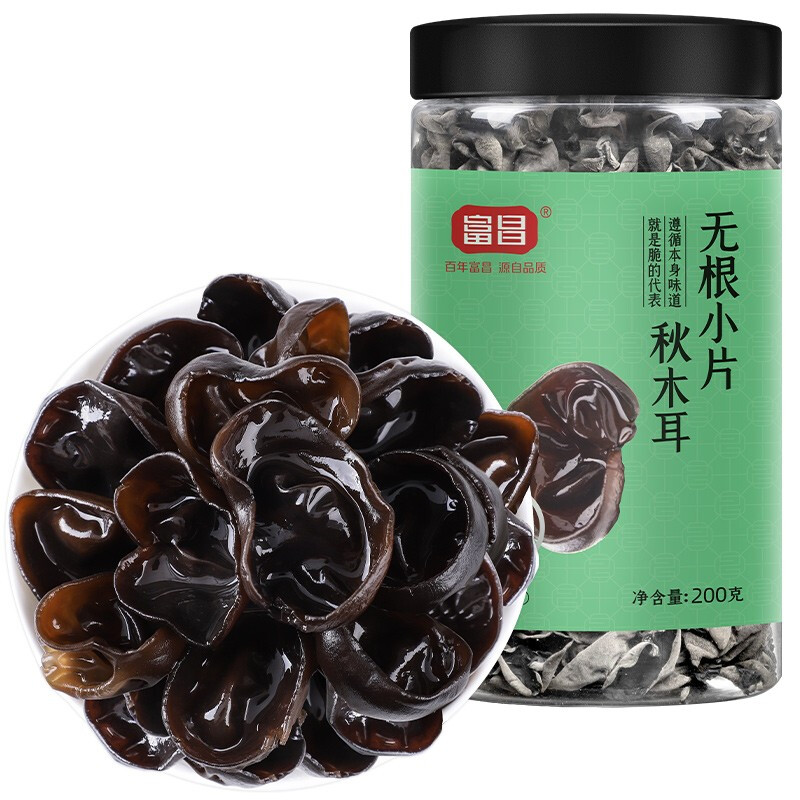 富昌 无根小片黑木耳200g/罐 31.92元