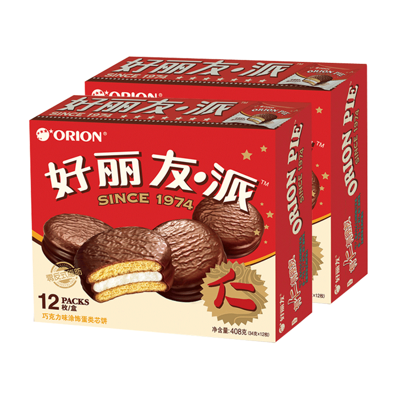 Orion 好丽友 巧克力派1.113kg1盒30枚代餐蛋糕面包糕点 ￥9.41