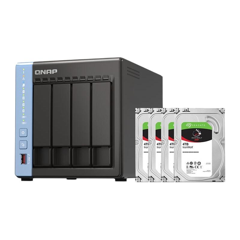 QNAP 威联通 TS-464C 4盘位 NAS存储（8GB、N5105）+希捷酷狼16TB 4599元包邮（双重优