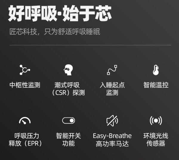 ResMed 瑞思迈 AirSense系列 S10 Elite 家用呼吸机 黑色