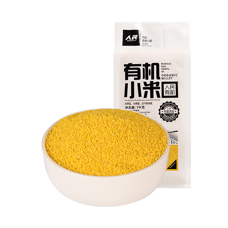 88VIP：人民 食品 有机 黄小米 杂粮 东北 宝宝 粥 月子 米1kg 26.51元