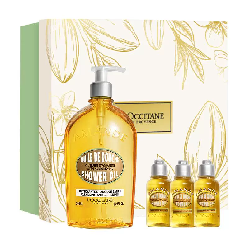 L'OCCITANE 欧舒丹 甜扁桃味沐浴油 500ml （赠同款沐浴油 35ml*6） ￥307.8