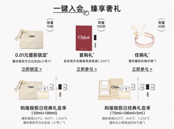 Chloé 蔻依 璀璨假日经典礼盒（香水100ml+身体乳100ml+同款香水10ml）