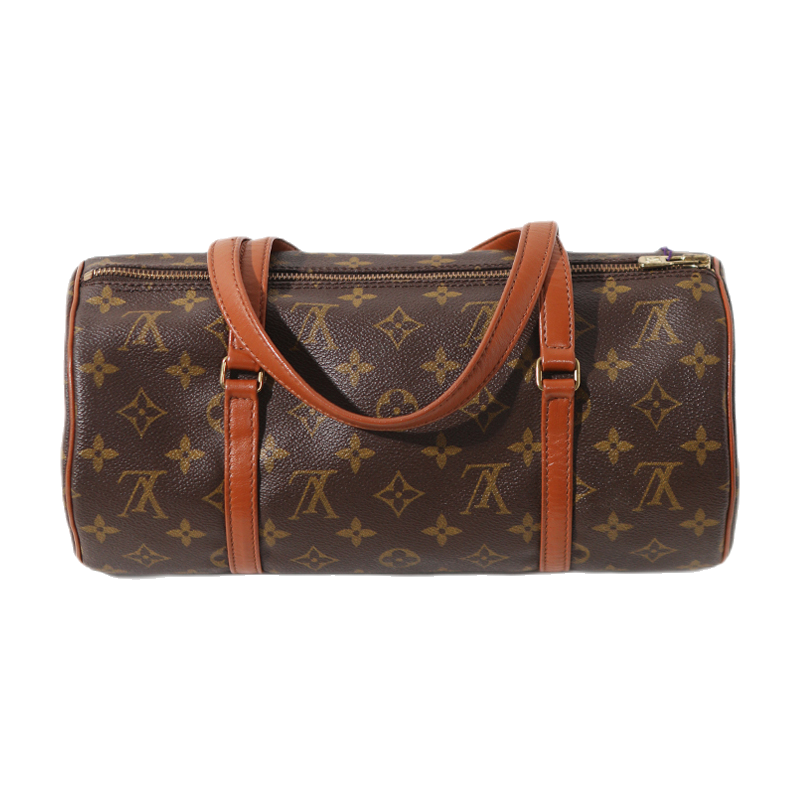 LOUIS VUITTON 路易威登 中古95新Lv/路易威登老花巴比龙手提/圆筒包/植鞣革更新