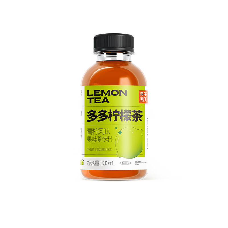 果子熟了 多多柠檬茶 0脂肪果味茶饮料 青柠味 含膳食纤维 330mL*9瓶 24.41元（