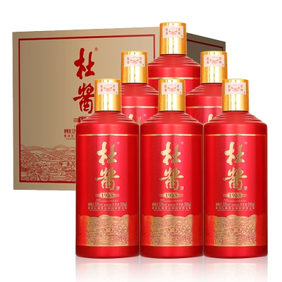 杜酱 1935 53度贵州酱香型白酒500mL*6瓶整箱 含3个手提袋 299元包邮（需领券）