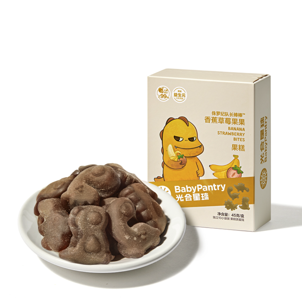 BabyPantry 光合星球 侏罗纪队长棒棒果糕 香蕉草莓味 45g 6.68元（需买4件，需