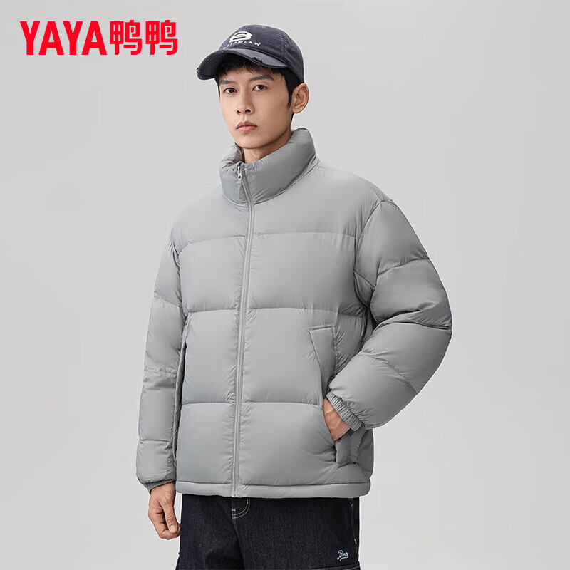 鸭鸭（YAYA）羽绒服男士短款2024冬季新款时尚宽松轻薄保暖休闲面包服外套HP