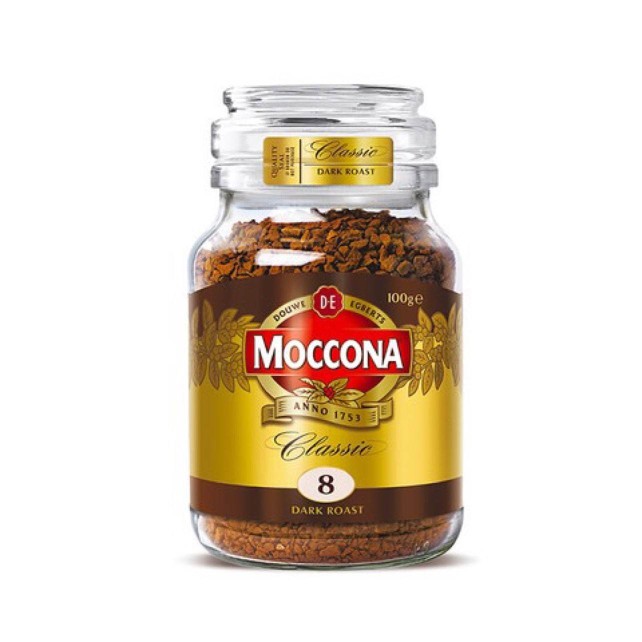 PLUS会员：Moccona 摩可纳 经典8号 冻干速溶咖啡粉 100g*3件 101.13元（合33.71元/