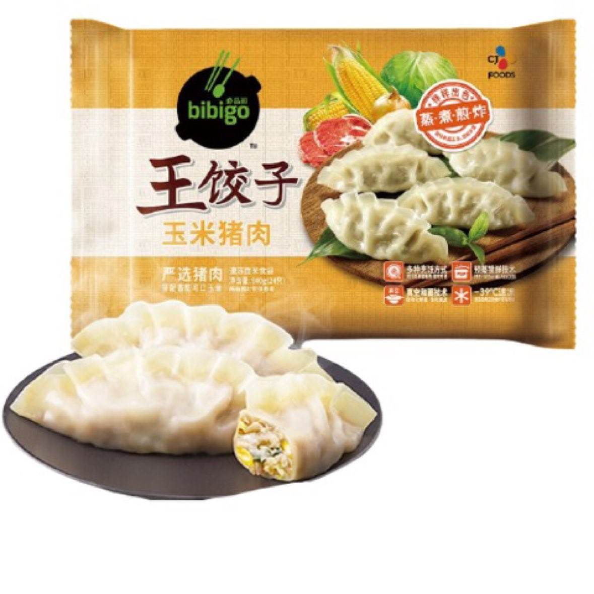 plus会员：必品阁（bibigo）王饺子 玉米猪肉味840g 约24只 *6件 114.27元（合19.04