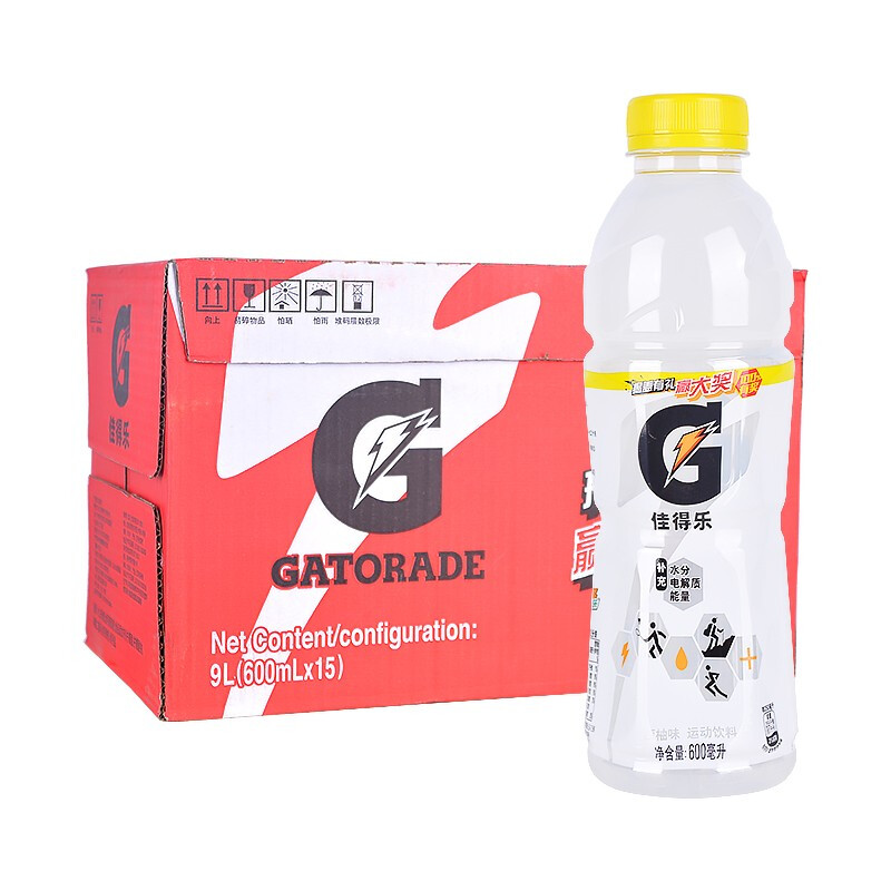 GATORADE 佳得乐 百事可乐 佳得乐 GATORADE 西柚 补充电解质 运动饮料 600ml*15 百