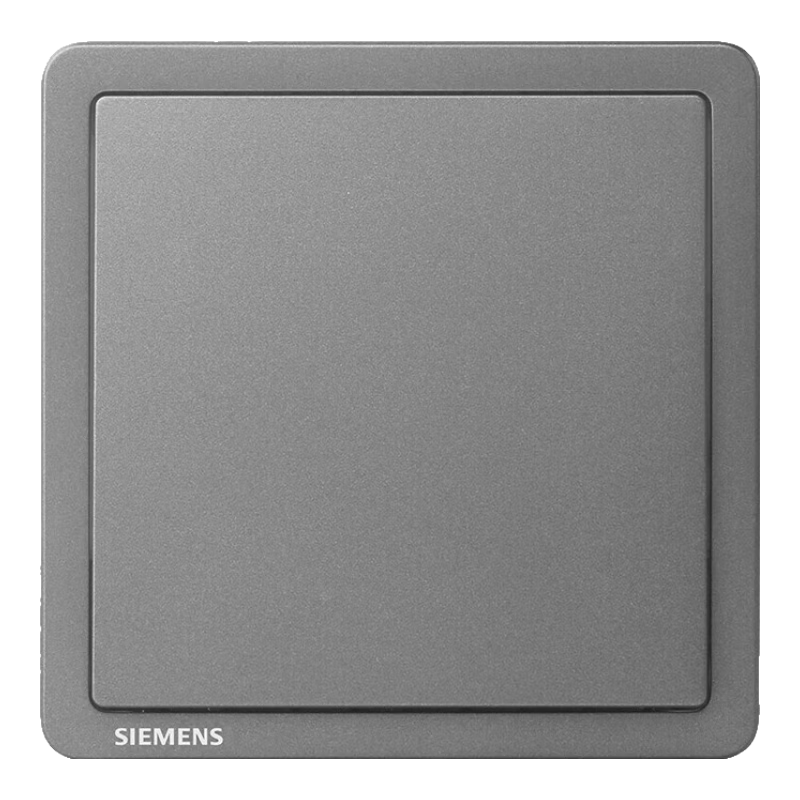 西门子 开关面板插座 一开单控开关面板 致典深灰银 10.01元