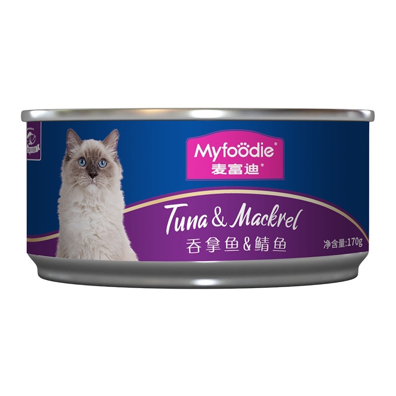 Myfoodie 麦富迪 猫罐头 吞拿鱼鲭鱼味 170g*24 53.65元（需用券）