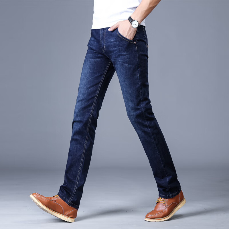 JEANSWEST 真维斯 男士秋季新款弹力直筒牛仔裤 49.15元（需用券）