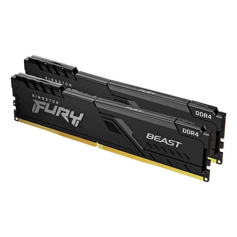 Kingston 金士顿 FURY Beast野兽系列 DDR4 3200MHz 台式机内存 马甲条 黑色 16GB 8GB*2 H