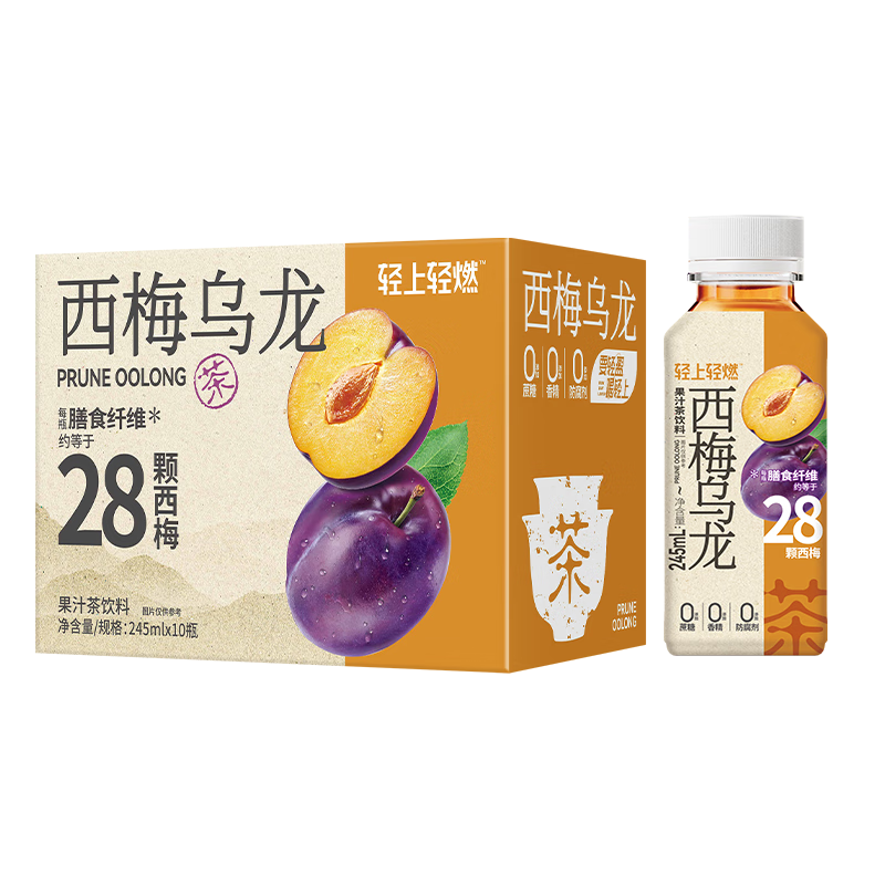 轻上0添加蔗糖 西梅乌龙245ml*10瓶 ￥31.9