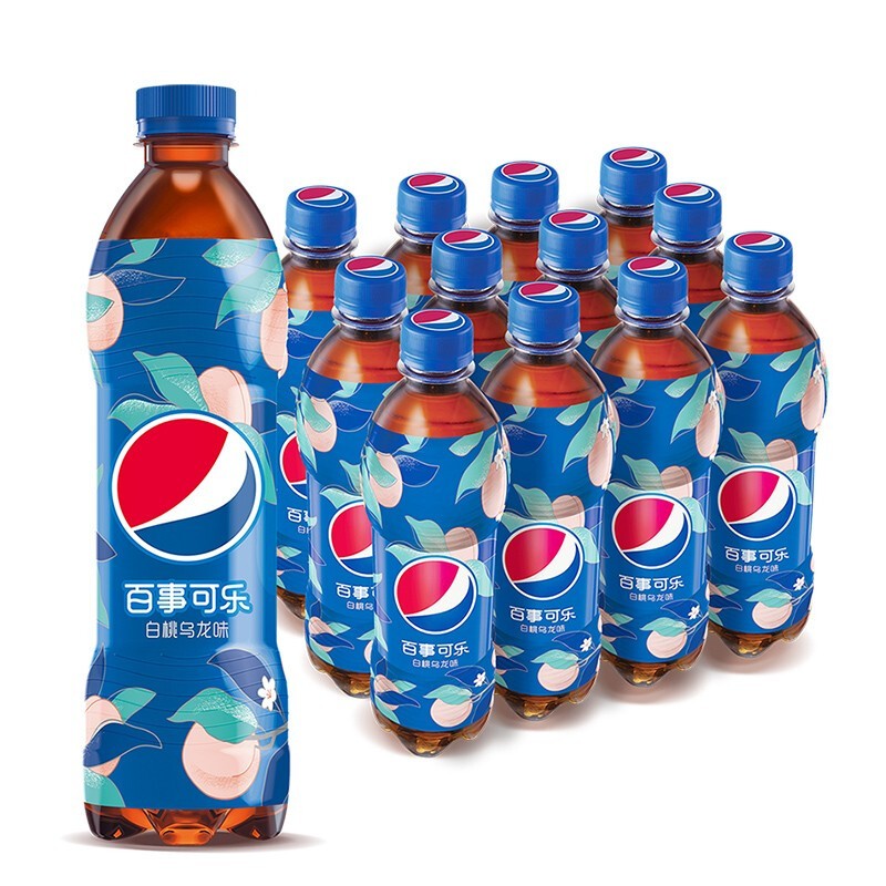 pepsi 百事 可乐 Pepsi 太汽系列 白桃乌龙味 汽水 碳酸饮料整箱 500ml*12瓶 25.7元