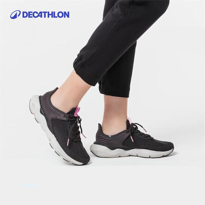 迪卡侬 DECATHLON 运动鞋女跑步鞋春秋季透气缓震针织老爹鞋跳绳鞋WSKS 经典纯