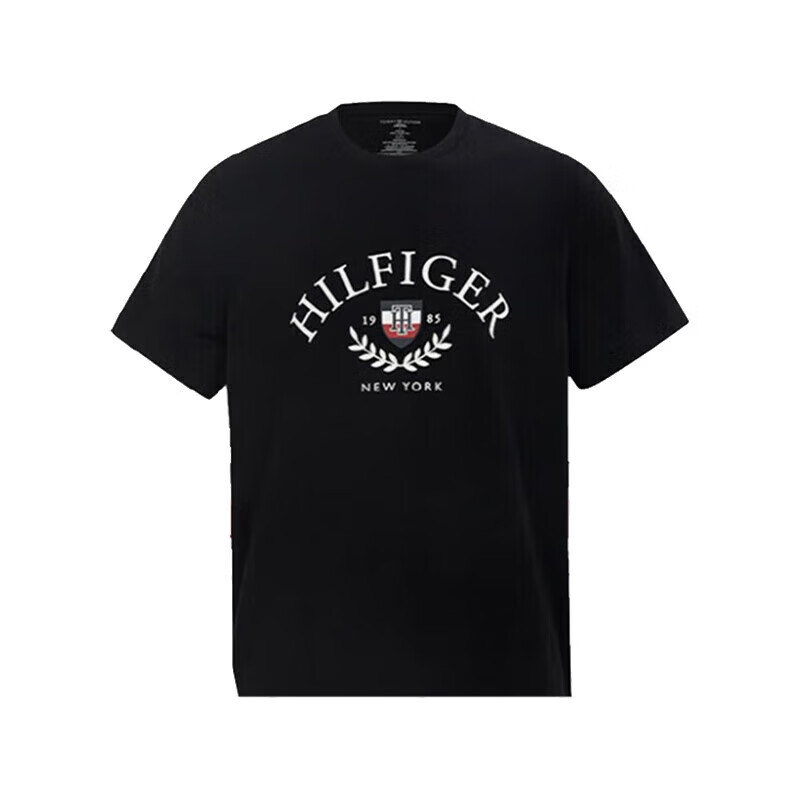 TOMMY HILFIGER 百搭休闲时尚短袖T恤09T4275 黑色 M 99元