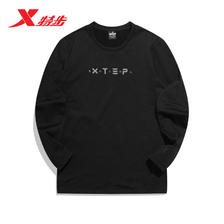 XTEP 特步 秋季卫衣男女外套宽松圆领休闲针织上衣长袖 1黑色-简约 L 45元（