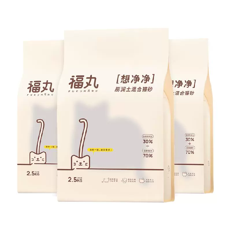 FUKUMARU 福丸 宠物膨润土豆腐混合猫砂7.5kg ￥45.35