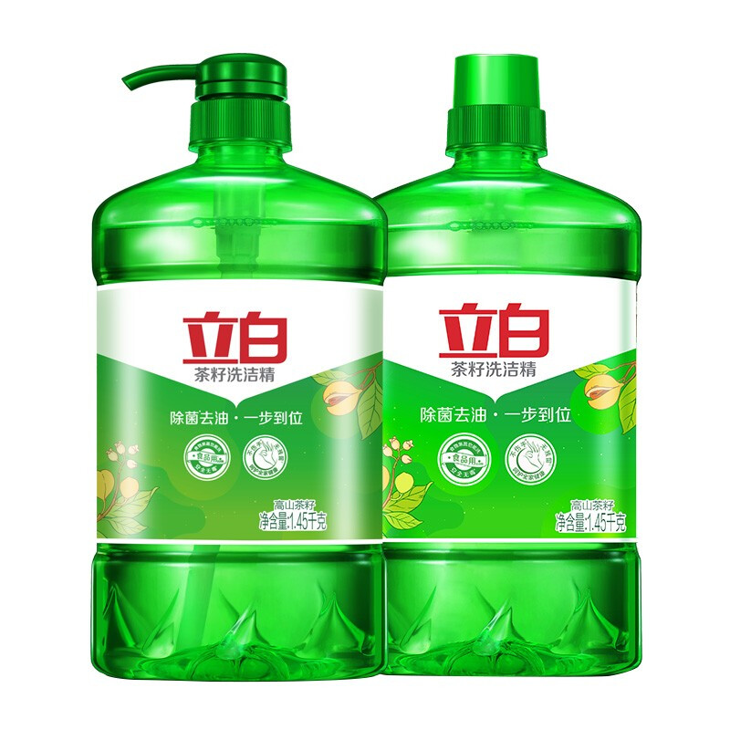 立白 茶籽洗洁精 1.45kg*2瓶 13.72元