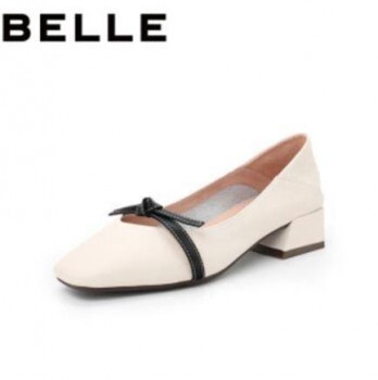 61预售：BELLE百丽 U3B1DCQ9 商场同款 女士皮质单鞋