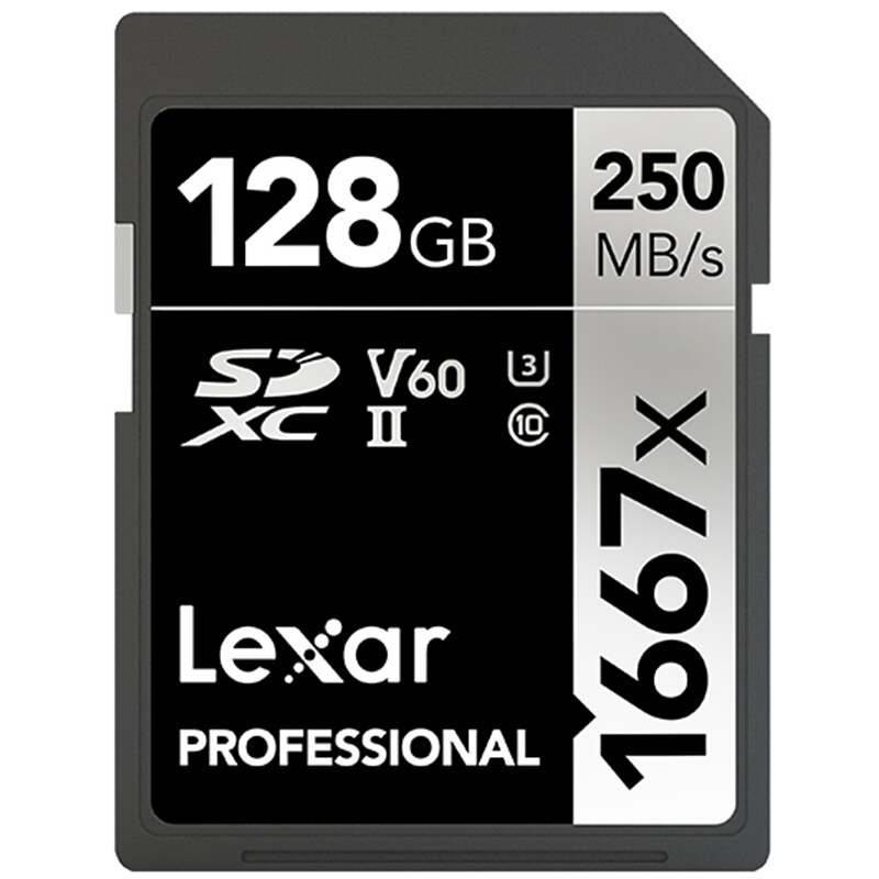 Lexar 雷克沙 PROFESSIONAL SD存储卡 128GB（UHS-II、V60、U3) 279元
