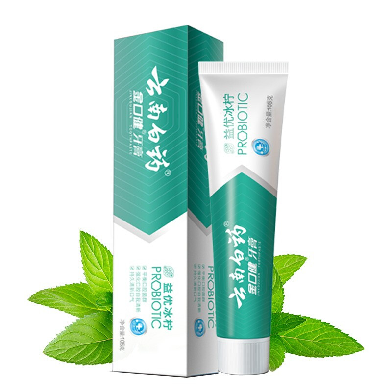 云南白药 牙膏 金口健牙膏 益优冰柠 105g 7.25元