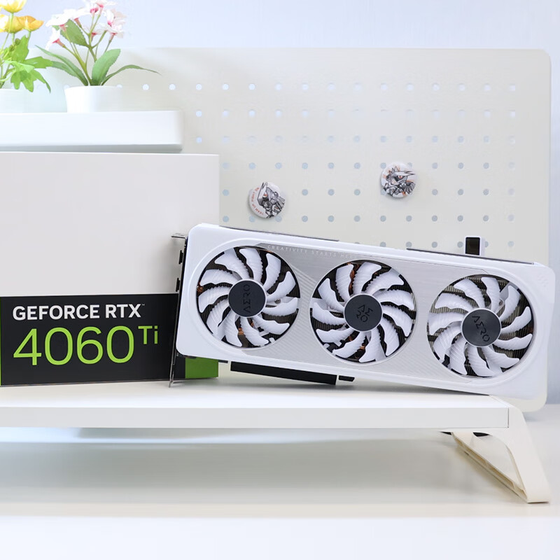 GIGABYTE 技嘉 雪鹰 GeForce RTX 4060 Ti AERO OC 8G 显卡 8GB 白色 3399元（需用券）