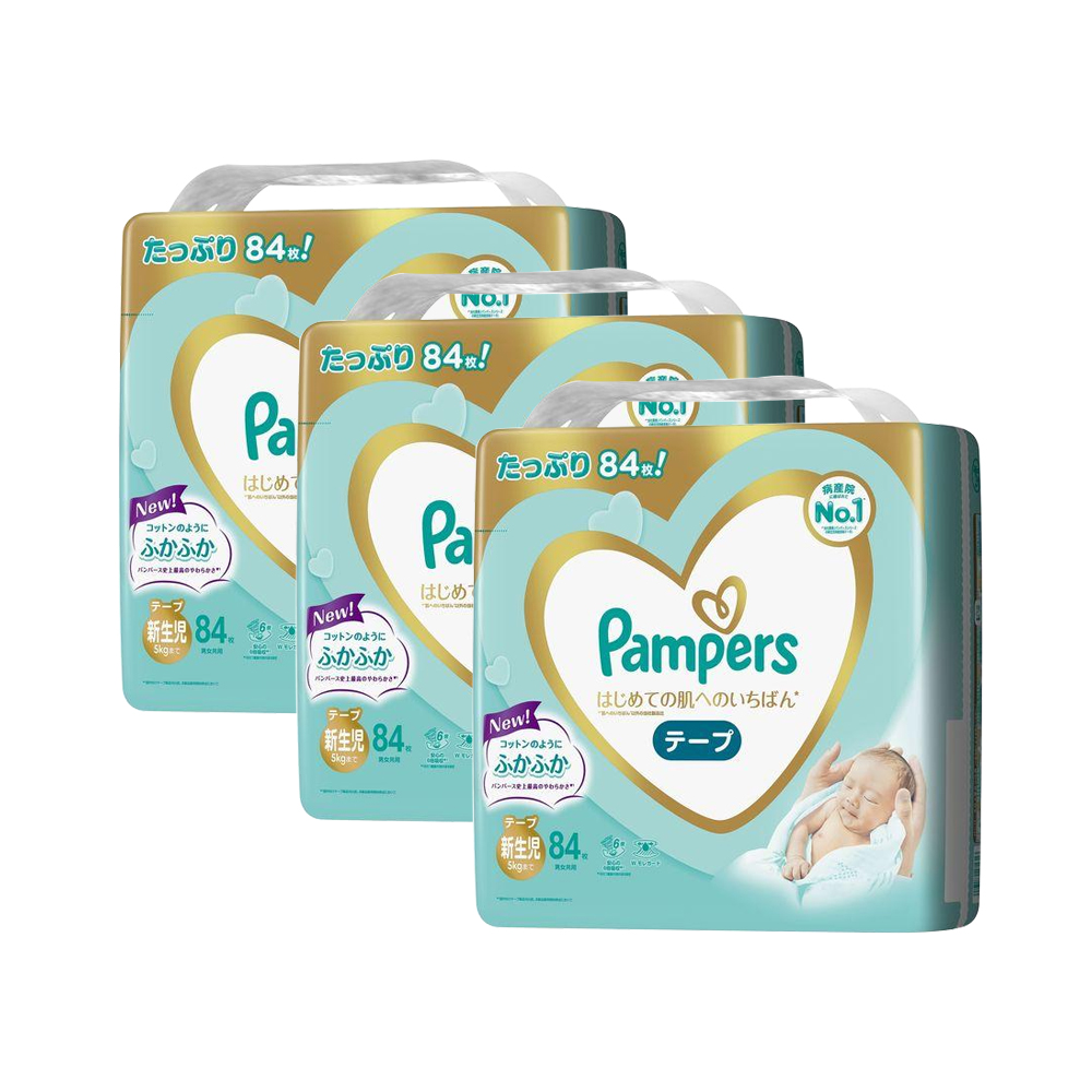 Pampers 帮宝适 一级帮宝宝透气不闷纸尿裤NB84*3 增量装 原箱发货 198.08元