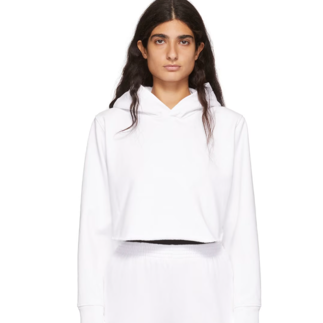 MM6 Maison Margiela 白色棉质连帽衫 2折 $76（约538.32元）