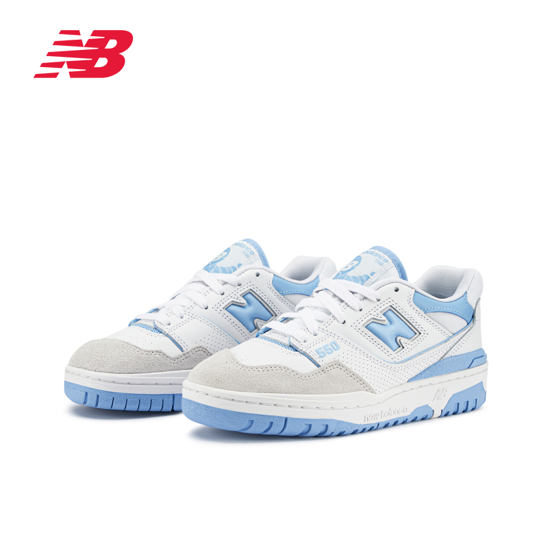 new balance NB奥莱 男女鞋秋冬靓丽天蓝运动篮球板鞋BB550LS 278.47元