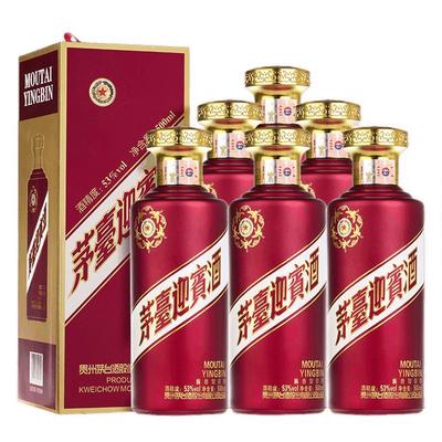 茅台 紫迎宾 53度 酱香型白酒 500ml*6瓶 整箱装 1052.54元+28.56元淘金币 包邮（