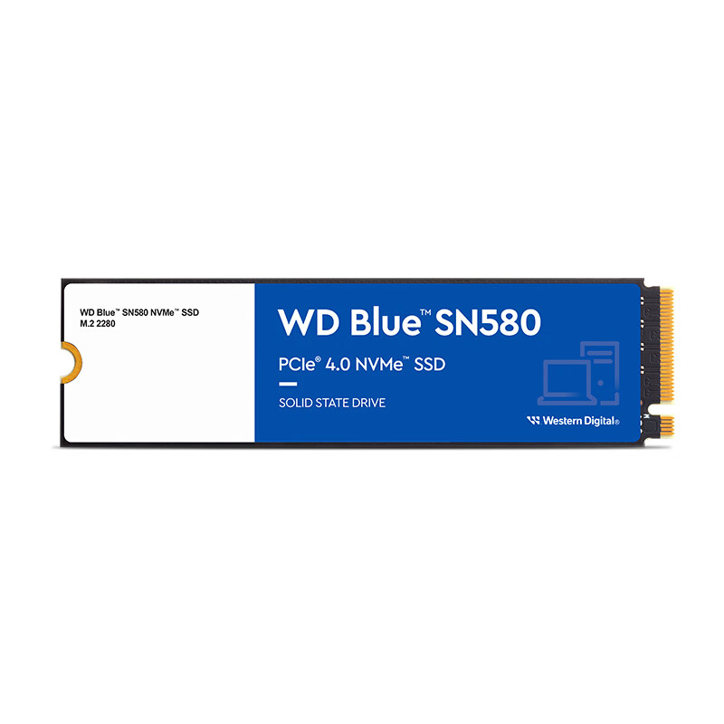 PLUS会员：西部数据 蓝盘系列 SN580 NVMe M.2 固态硬盘 1TB（PCI-E4.0） 448.85元（需