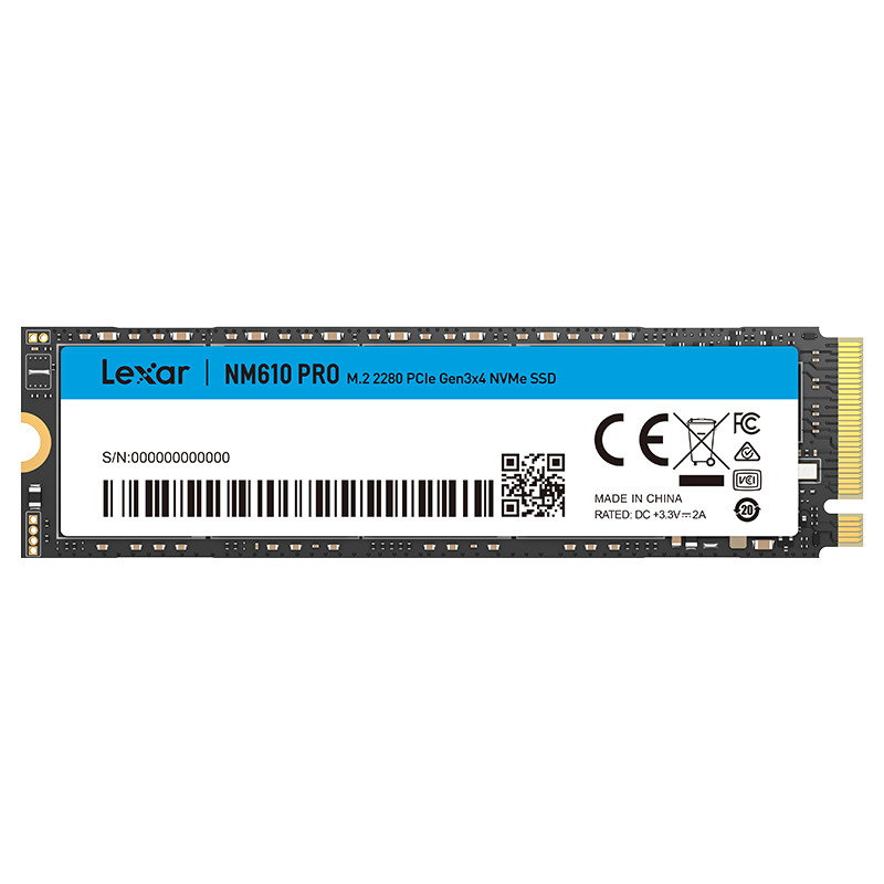 PLUS会员：Lexar 雷克沙 NM610 PRO NVMe M.2 固态硬盘 1TB（PCI-E3.0）*2件 +凑单 674.11