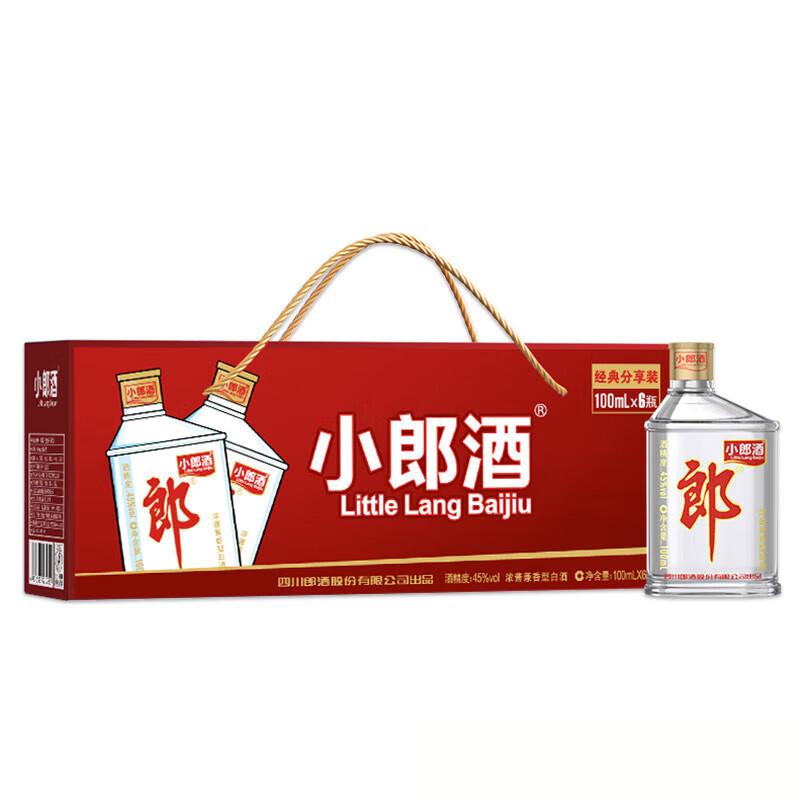 puls会员：郎酒 小郎酒 兼香45度 100mL*6瓶 73.59元（需领券）